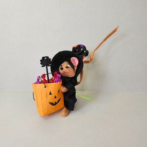 Annalee 2014 Spooky Dot Sniffles Mouse 6" Halloween Witch Figure Trick or Treat